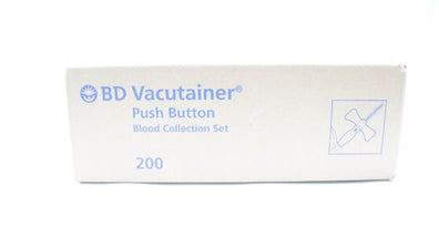 BD 367341 Vacutainer Push Button Blood Collection Set 25G x3/4Inx12In-Box of 200